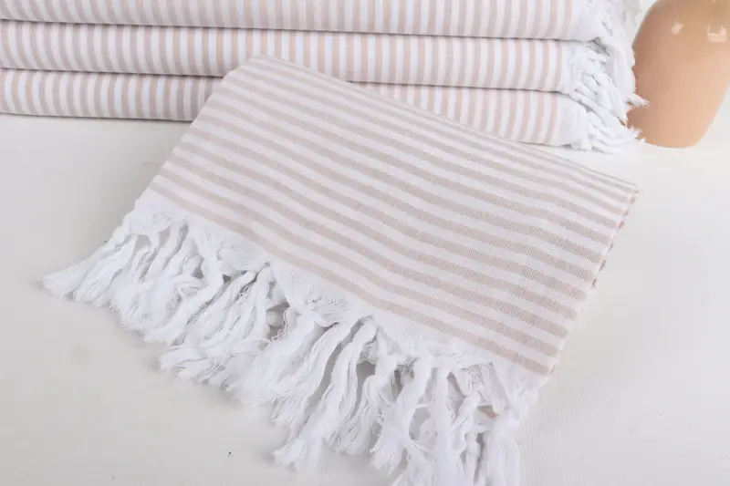 Turkish Towel USA, Bridal Shower Favors, 68x36 Cotton Striped Towel, Beach Towel Bulk, Yoga Towel, Soft towel, Personalized Gift For Him - 4