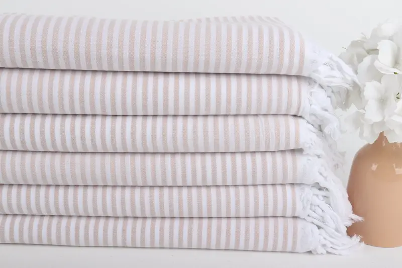 Turkish Towel USA, Bridal Shower Favors, 68x36 Cotton Striped Towel, Beach Towel Bulk, Yoga Towel, Soft towel, Personalized Gift For Him - 3