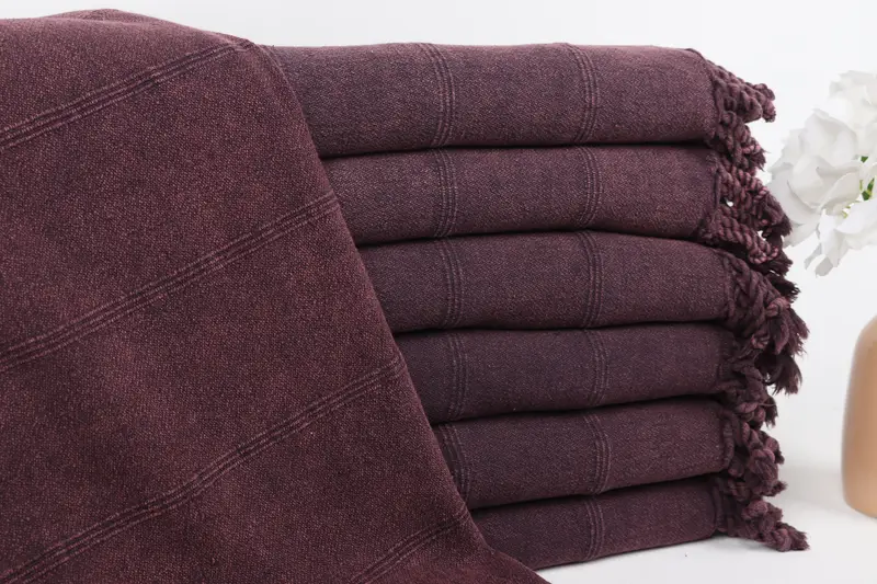 Burgundy Cotton Towel Beach Towel Bridesmaid Gift, 36x67 Inches