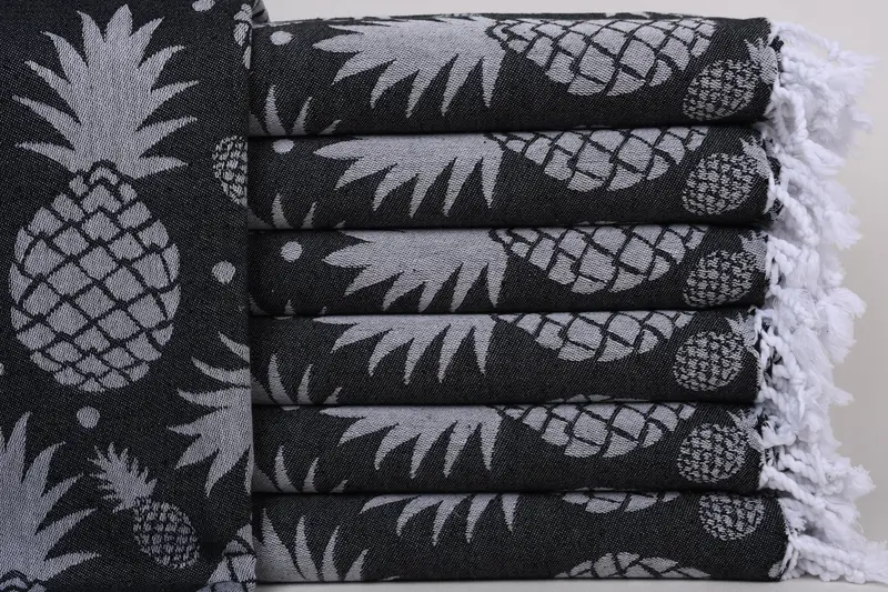 Personalized Bridesmaid Gift, 70x36 Cotton Pineapple Design Towel, Soft towel, Yoga Towel, Bachelor Gifts, Personalized Wedding Gift For Couple - 1