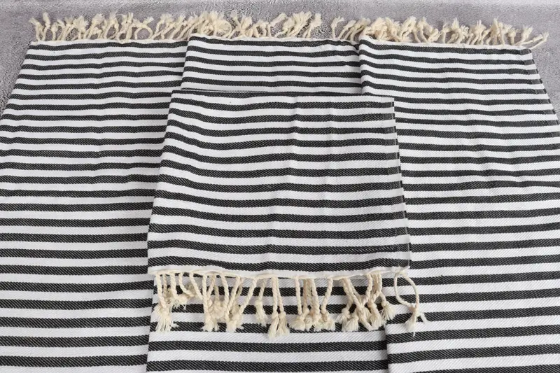 Bridesmaid Gifts, Custom Hand Towel, Beach Wedding Favor, 40x18 Cotton Striped Towel, Family Gift, Bridesmaid Towel, Gifts For Him, Kitchen Towel - 4