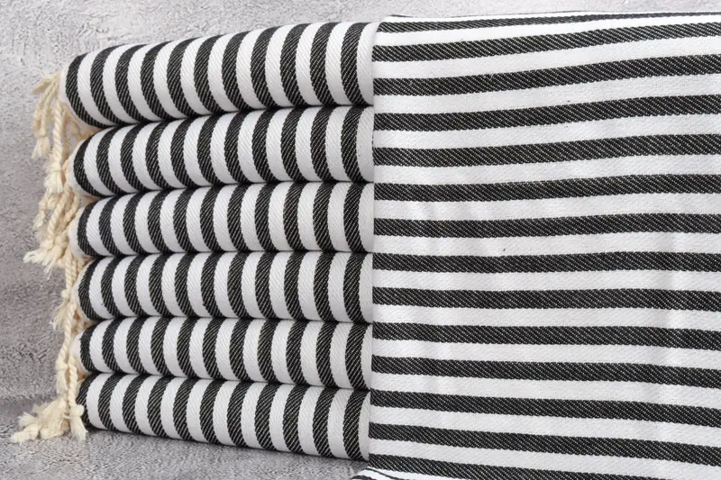 Bridesmaid Gifts, Custom Hand Towel, Beach Wedding Favor, 40x18 Cotton Striped Towel, Family Gift, Bridesmaid Towel, Gifts For Him, Kitchen Towel - 1