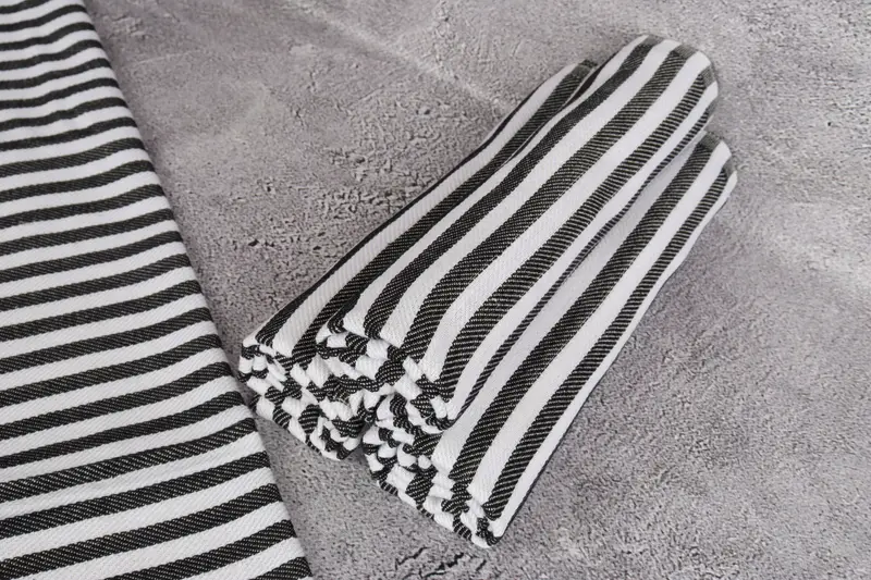 Bridesmaid Gifts, Custom Hand Towel, Beach Wedding Favor, 40x18 Cotton Striped Towel, Family Gift, Bridesmaid Towel, Gifts For Him, Kitchen Towel - 8