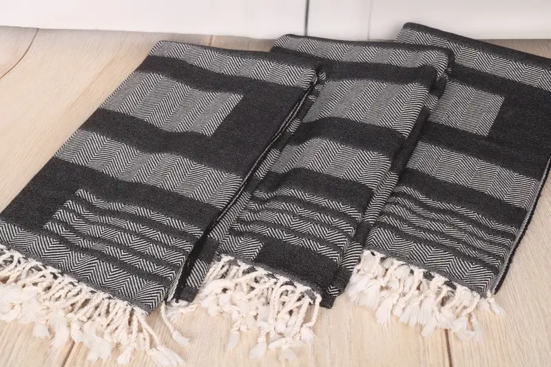 Bridesmaid Favors, Monogram Turkish Towel, 68x38 Cotton Chevron Towel, Turkish hand towel, Embroidery Towel, Personalized Turkish Towel, Yoga Towel - 7