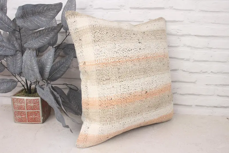 Pillow for Couch, Outdoor Cushion Cover, Aztec Pillow Cover, Pillow for Sofa, Pillow Sham, Throw Kilim Pillow, 18x18 White Cushion - 4