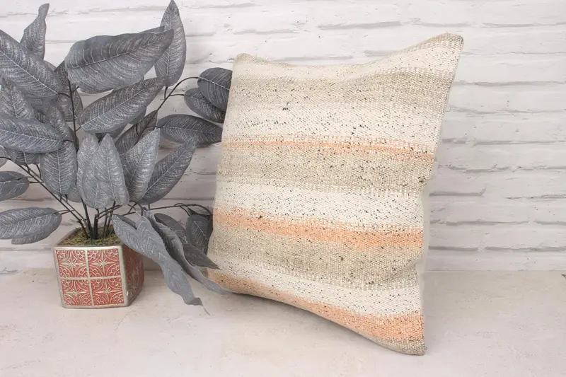 Pillow for Couch, Outdoor Cushion Cover, Aztec Pillow Cover, Pillow for Sofa, Pillow Sham, Throw Kilim Pillow, 18x18 White Cushion - 3