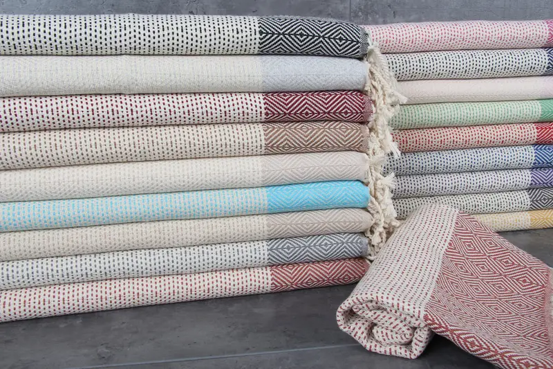 Monogrammed Hand Towel, Personalized Gift, Gym Towel, Girl Trip Party Favor, Turkish Tea Towel, Bridesmaid Favors, 36x18 Cotton Diamond Towel - 2