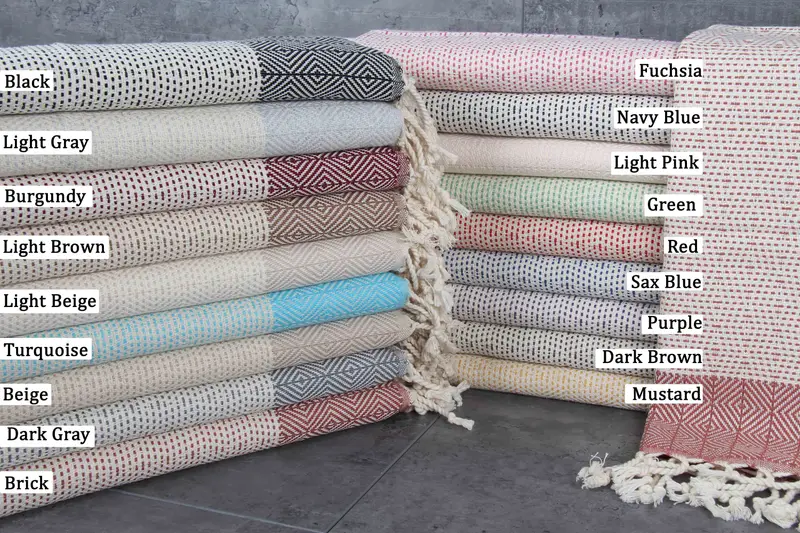 Monogrammed Hand Towel, Personalized Gift, Gym Towel, Girl Trip Party Favor, Turkish Tea Towel, Bridesmaid Favors, 36x18 Cotton Diamond Towel - 1
