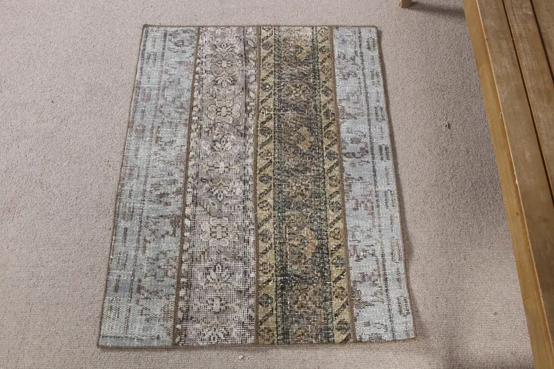 Alfombra de camuflaje azul de 2,4x3,1 pies, detalles únicos en verde