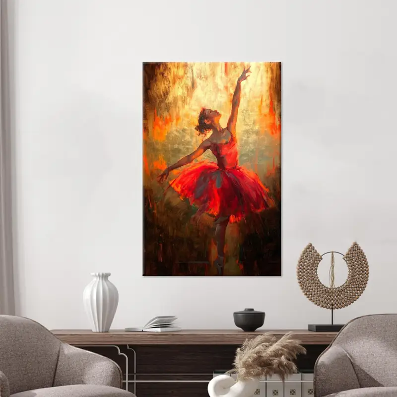Impresión de lienzo abstracto de mujer elegante: regalo perfecto para bailarina