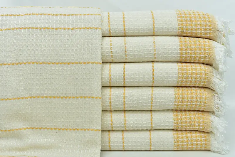 Bridesmaid Gift, Gift For Mom, Organic towel, Traditional Turkish peshtemal for hammam, 70x40 Cotton Waffle Towel, Personalized Bridesmaid Gift - 1