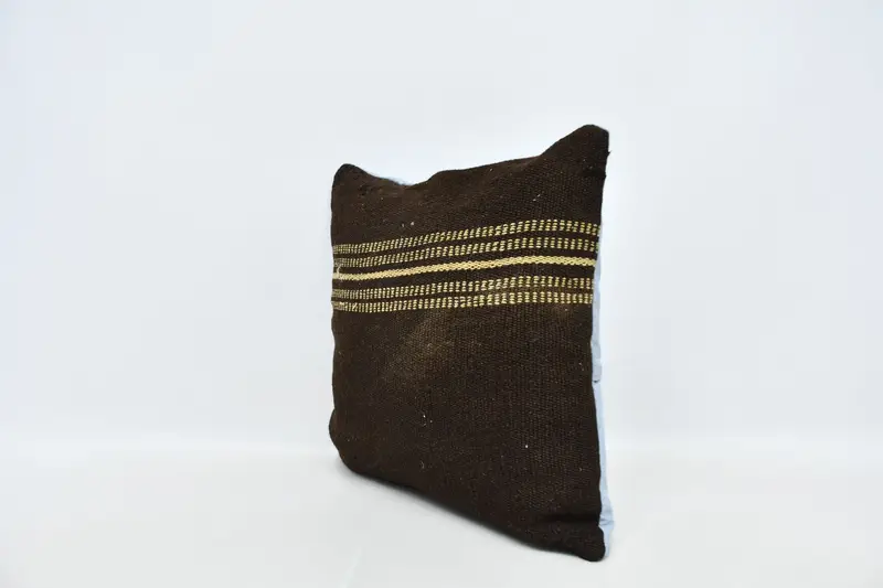 Indoor Pillow Cover, Pillow Sham, 24x24 Brown Cushion Case, Kilim Pillow Cover, Vintage Pillow Cover, Boho Pillow, Pillow for Sofa - 4