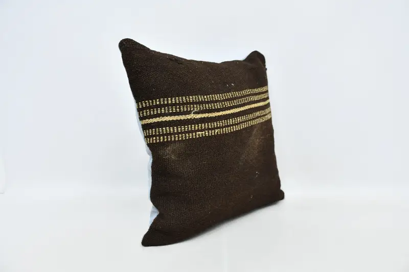 Indoor Pillow Cover, Pillow Sham, 24x24 Brown Cushion Case, Kilim Pillow Cover, Vintage Pillow Cover, Boho Pillow, Pillow for Sofa - 3