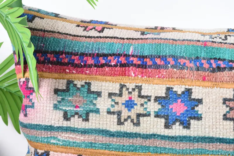 16x36 Green Cushion Cover, Luxury Cushion Case, Pillow Cover, Bolster Pillow Case, Turkish Pillow, Kilim Pillow Cover, Pillow for Sofa - 2