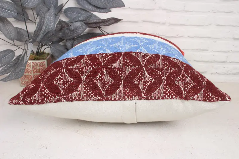 Bohemian Cushion Cushion Cover, Pillow for Sofa, Pillow for Couch, Kilim Pillow, Cushion Case, 20x20 Blue Cushion Cover, Meditation Pillow - 5