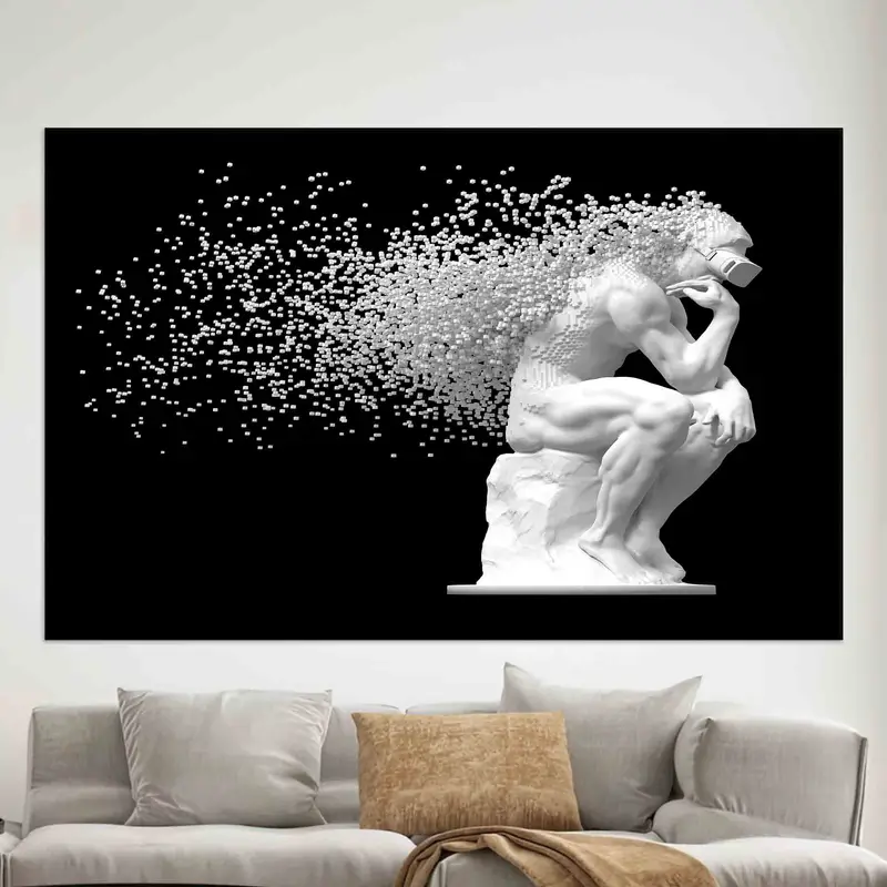 オフィス装飾用のエレガントな白黒のトレンディなキャンバス