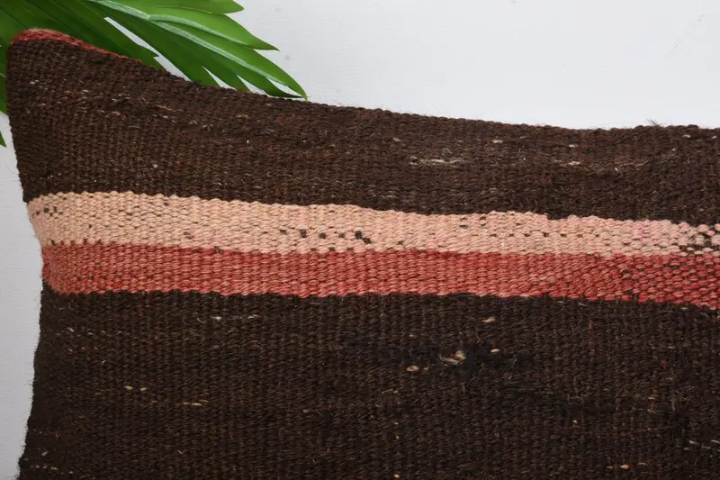 Traditional Pillow Case, Cushion Cover, Interior Designer Pillow, 12x20 Brown Cushion Cover, Boho Pillow, Vintage Pillow, Designer Throw Pillow Case - 2