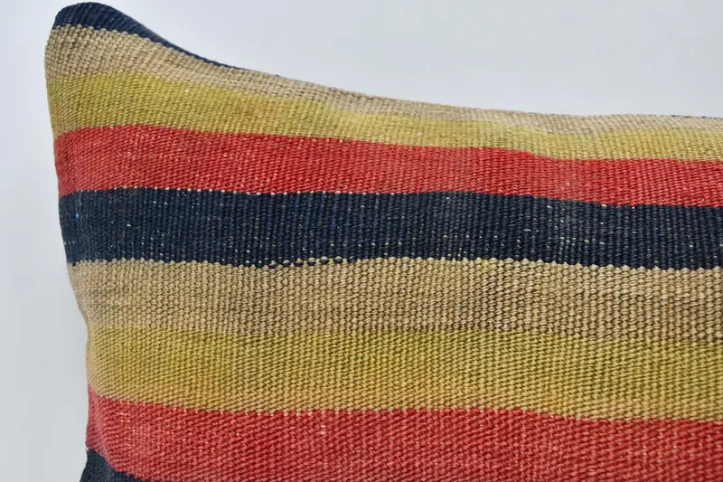 Pillow for Sofa, 16x36 Red Cushion Case, Vintage Kilim Pillow, Pillow Case, Pet Pillow Sham, Decorative Cushion Cover, Turkish Pillow - 2