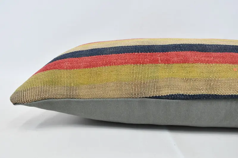 Pillow for Sofa, 16x36 Red Cushion Case, Vintage Kilim Pillow, Pillow Case, Pet Pillow Sham, Decorative Cushion Cover, Turkish Pillow - 6