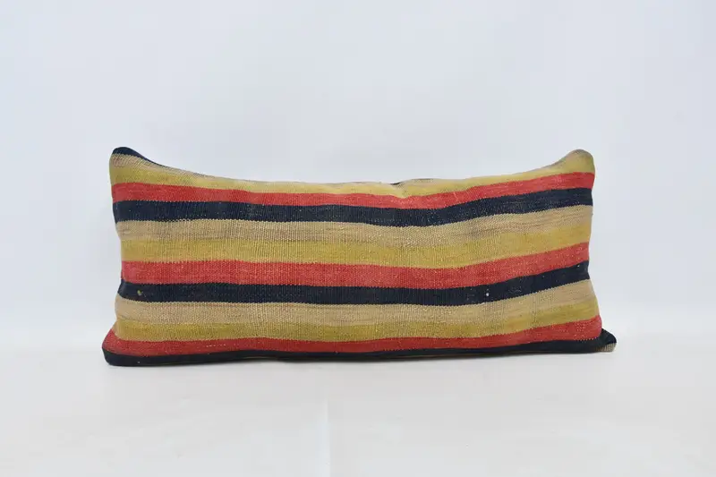 Pillow for Sofa, 16x36 Red Cushion Case, Vintage Kilim Pillow, Pillow Case, Pet Pillow Sham, Decorative Cushion Cover, Turkish Pillow - 1