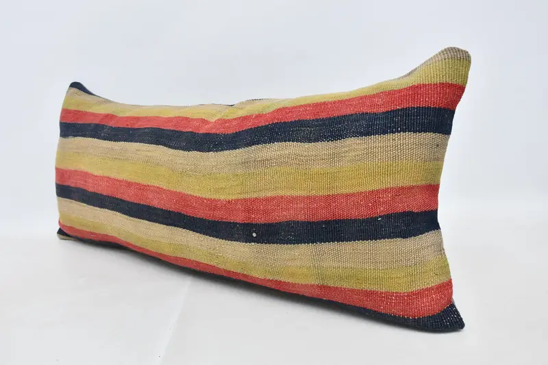 Pillow for Sofa, 16x36 Red Cushion Case, Vintage Kilim Pillow, Pillow Case, Pet Pillow Sham, Decorative Cushion Cover, Turkish Pillow - 4
