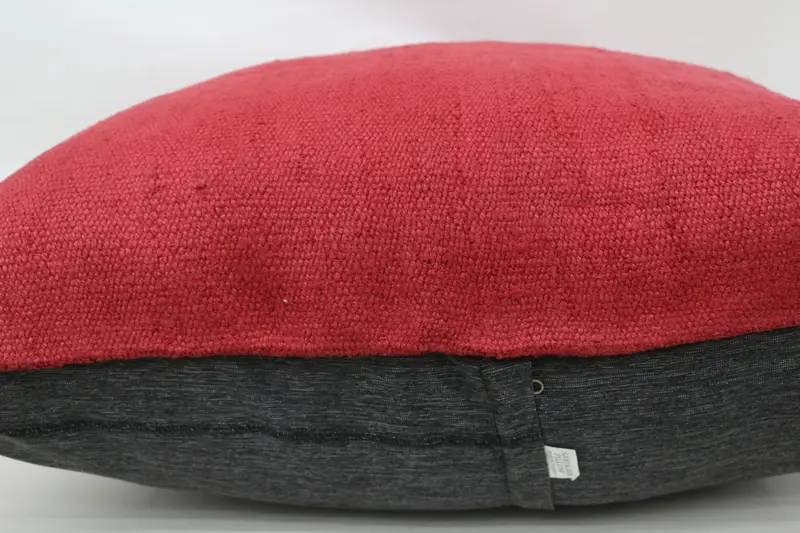 Cushion, Outdoor Bolster Pillow Case, Knitted Pillow Sham, Gift Pillow, Boho Pillow, Pet Pillow Sham, Antique Pillows, 32x32 Red Pillow Cover - 6