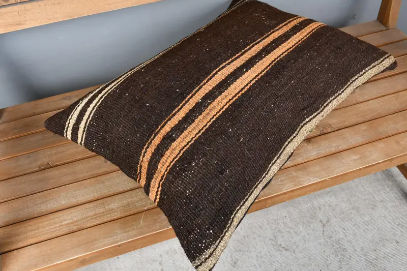 Pet Yastığı Kapağı, Boho Yastığı, Açık Dövme Yastığı Kılıfı, Ev Dekoru Yastığı, 20x28 Kahverengi Yastık Kılıfı, Boho Yastık Sham Kapağı, Yastık Kılıfı - 2