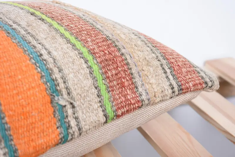 Gift Pillow, 12x24 Orange Pillow Sham, Boho Pillow Sham Cover, Cushion, Wholesale Pillow Sham, Morroccon Kilim Cushion Pillow Case, Turkish Pillow - 7
