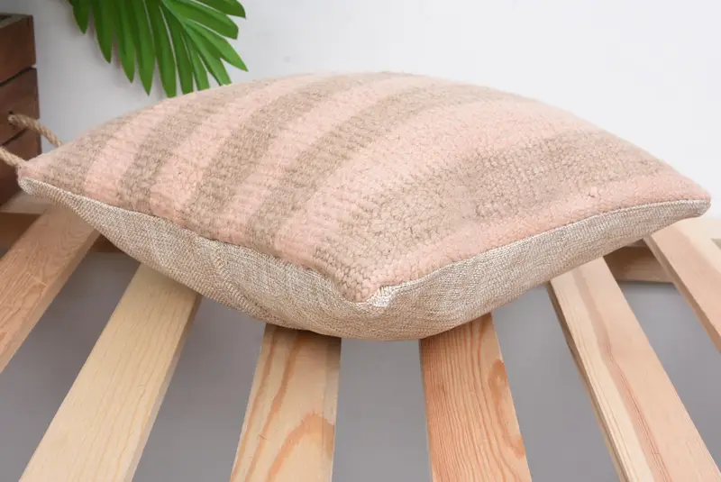 12x12 Pink Pillow Cover, Cushion Cover, Vintage Kilim Pillow, Kilim Pillow, Pillow for Sofa, Wool Kilim Pillow Pillow Sham - 6