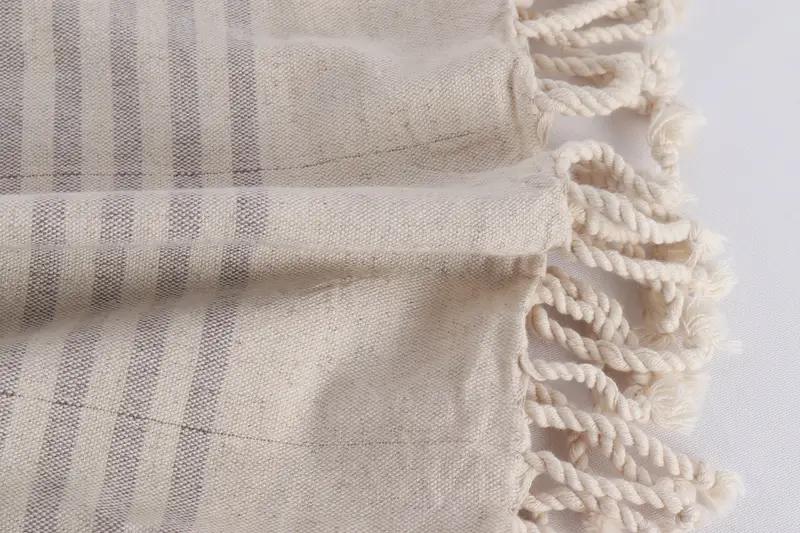 70x40 Linen Striped Towel, Soft towel, Best Friend Gift Ideas, Spooky Bachelorette Party Favors, Yoga Towel, Custom Beach Towel, Home Decor Gifts - 8