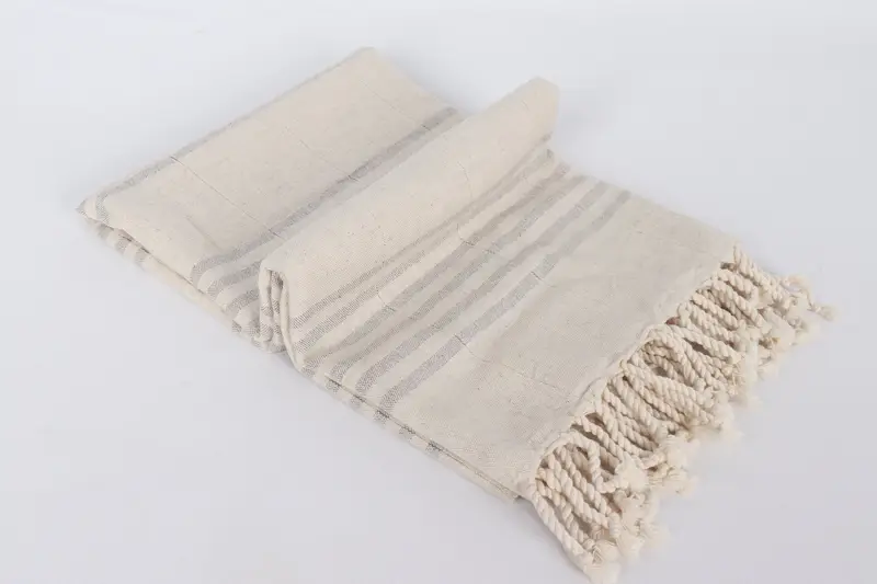 70x40 Linen Striped Towel, Soft towel, Best Friend Gift Ideas, Spooky Bachelorette Party Favors, Yoga Towel, Custom Beach Towel, Home Decor Gifts - 6