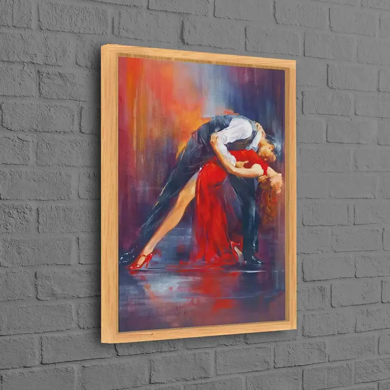 Cuadro de baile de pareja de tango elegante - Arte romántico