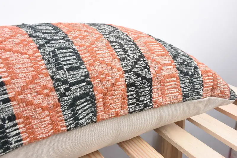 Pillow Sham, Pillow for Couch, Turkish Kilim Pillow, Bright Cushion Case, Toss Cushion Case, Vintage Pillow, 16x48 Orange Pillow Case - 7