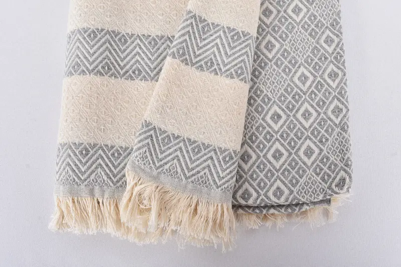 70x40 Cotton Diamond Towel, Scarf Towel, Custom Wedding Gift, Family Gift, Turkish towel, Personalized Towel, Handwoven Turkish bath towel - 7