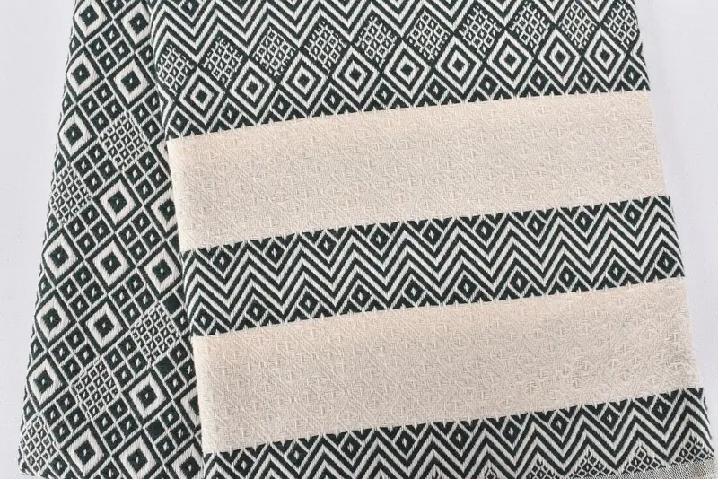 70x40 Cotton Diamond Towel, Scarf Towel, Custom Wedding Gift, Family Gift, Turkish towel, Personalized Towel, Handwoven Turkish bath towel - 4