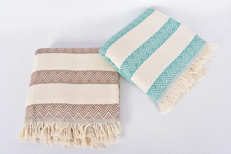 70x40 Cotton Diamond Towel, Scarf Towel, Custom Wedding Gift, Family Gift, Turkish towel, Personalized Towel, Handwoven Turkish bath towel - 6