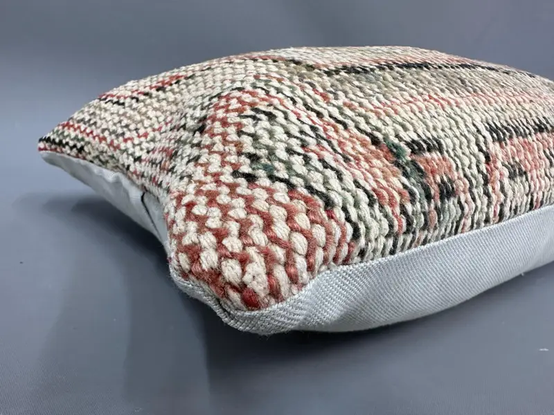 Boho Pillow Sham Cover, Pillow for Sofa, 12x20 Orange Cushion, Pillow Case, Seat Pillow Case, Art Deco Pillow Cover, Vintage Kilim Throw Pillow - 6