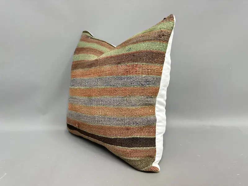 Antique Pillows, Outdoor Bolster Pillow Case, 18x18 Brown Cushion, Pillow Case, Boho Pillow Sham Cover, Couch Pillow, Home Decor Pillow - 3