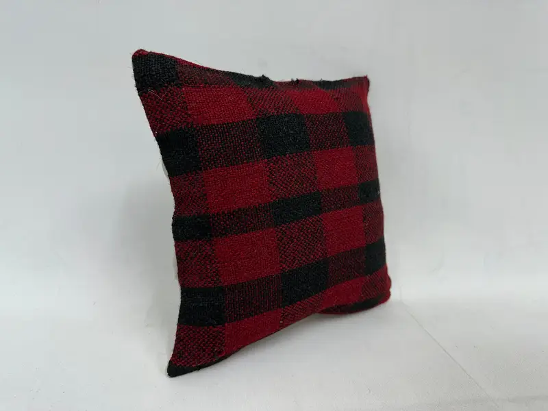 12x12 Red Cushion, Natural Pillow Sham, Vintage Kilim Pillow, Retro Throw Cushion Cover, Pillow for Couch, Vintage Pillow, Pillow Sham - 3