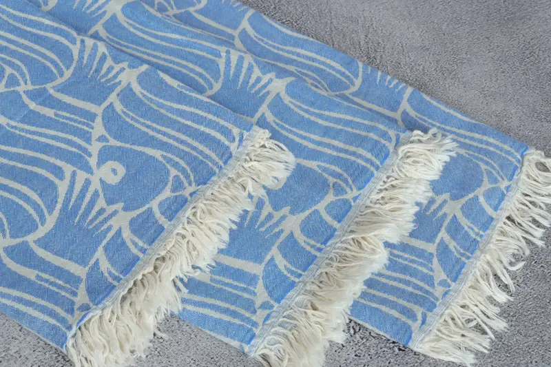 Personalized Towel, Lightweight Turkish towel, Personalized Bridesmaid Gift, Personalised Gift, 70x36 Cotton Fish Design Towel, Beach Towel Monogram - 6