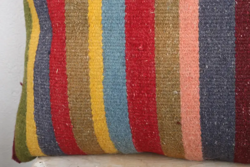Tribal Cushion Cover, Ethnical Kilim Rug Pillow, Pillow Case, 16x36 Red Pillow Case, Boho Pillow, Seat Pillow Cover, Pet Pillow Case, Turkish Pillow - 3