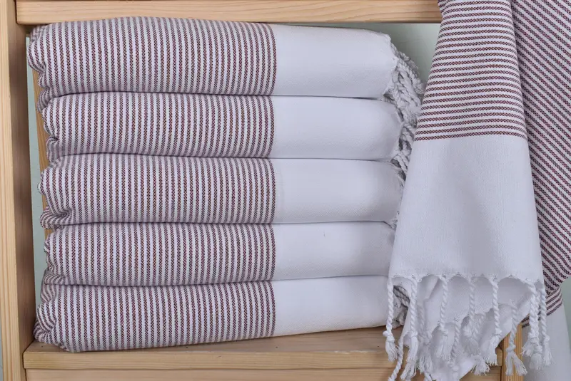 Personalized Hand Towel, 40x18 Cotton Striped Towel, Custom Hand Towel, Monogrammed Hand Towel, Birthday Gift, Holiday Towel, Wedding Hand Made Gift - 2