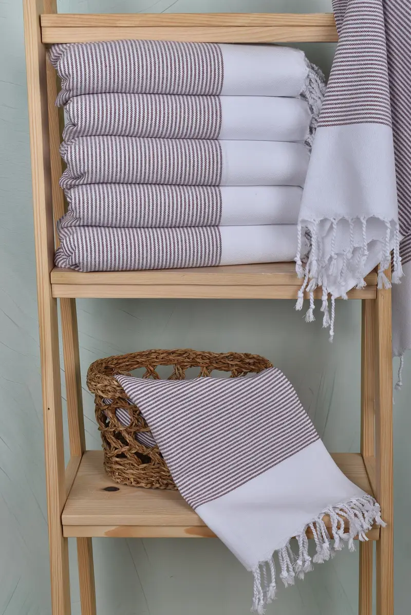 Personalized Hand Towel, 40x18 Cotton Striped Towel, Custom Hand Towel, Monogrammed Hand Towel, Birthday Gift, Holiday Towel, Wedding Hand Made Gift - 3