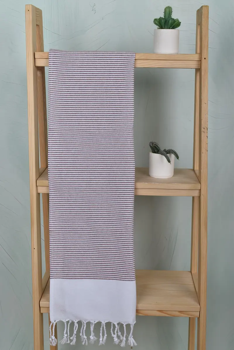 Personalized Hand Towel, 40x18 Cotton Striped Towel, Custom Hand Towel, Monogrammed Hand Towel, Birthday Gift, Holiday Towel, Wedding Hand Made Gift - 8