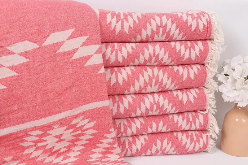 Personalized Gifts, Organic Beach Blanket, Woven Throw Blanket, Personalized Gift For Him, Organic Throw, 84x56 Cotton Kilim Towel, Monogram Blanket - 1