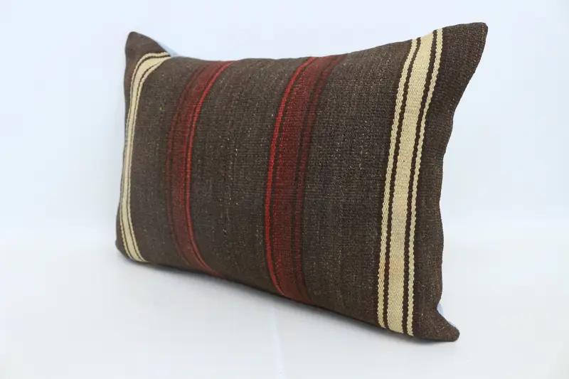 Pillow for Sofa, 20x28 Brown Pillow, Oriental Cushion Cover, Pastel Cushion, Retro Pillow Sham, Kilim Pillow, Gift Pillow, Cushion Case - 4