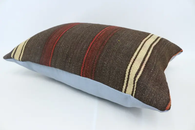 Pillow for Sofa, 20x28 Brown Pillow, Oriental Cushion Cover, Pastel Cushion, Retro Pillow Sham, Kilim Pillow, Gift Pillow, Cushion Case - 6