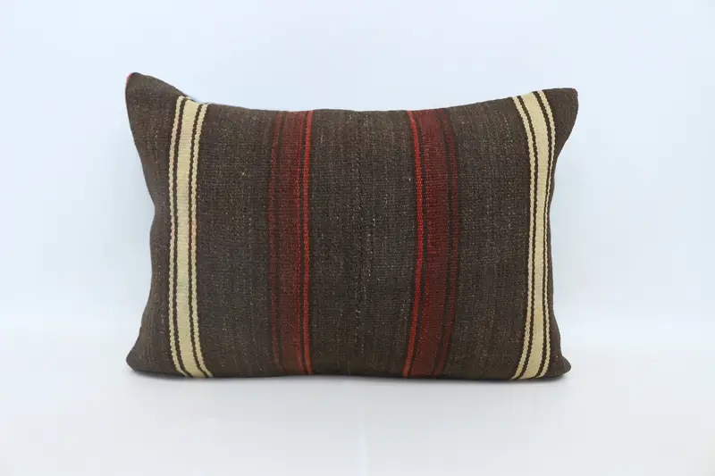 Pillow for Sofa, 20x28 Brown Pillow, Oriental Cushion Cover, Pastel Cushion, Retro Pillow Sham, Kilim Pillow, Gift Pillow, Cushion Case - 1