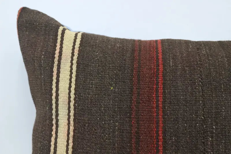 Pillow for Sofa, 20x28 Brown Pillow, Oriental Cushion Cover, Pastel Cushion, Retro Pillow Sham, Kilim Pillow, Gift Pillow, Cushion Case - 2