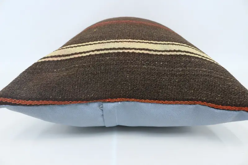 Pillow for Sofa, 20x28 Brown Pillow, Oriental Cushion Cover, Pastel Cushion, Retro Pillow Sham, Kilim Pillow, Gift Pillow, Cushion Case - 5